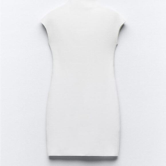 ZARA STUDDED STRETCH KNIT DRESS - Picture 9 of 10